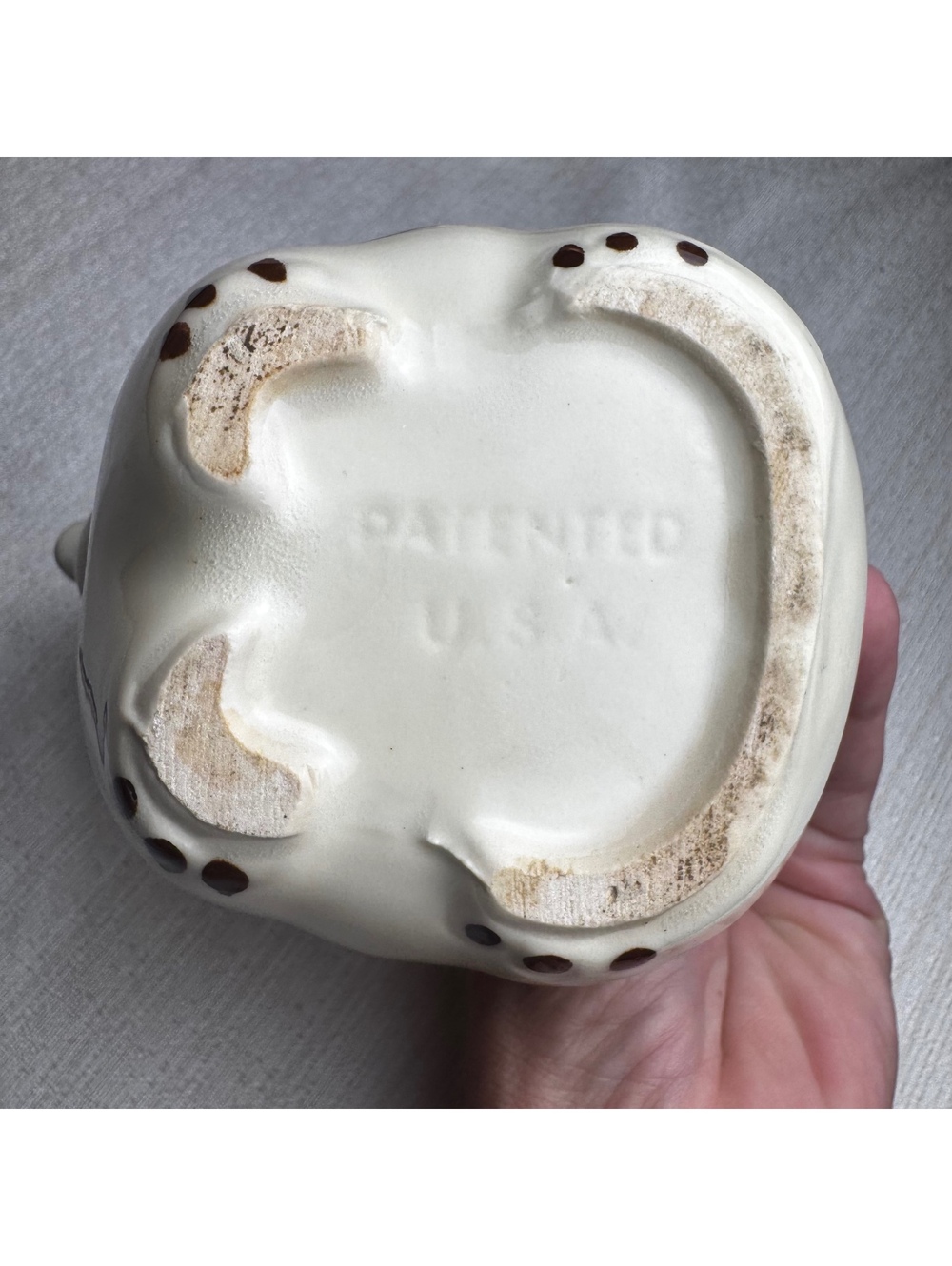 Vintage Darling USA Elephant Creamer Pitcher, 5 Inch Whimsical Ceramic Milk Jug - Picture 9 of 10
